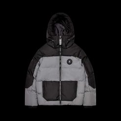 TRAPSTAR DECODED AW23 PUFFER JACKET BLACK GREY