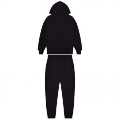 TRAPSTAR DECODED CHENILLE HOODED TRACKSUIT BLACK GREY