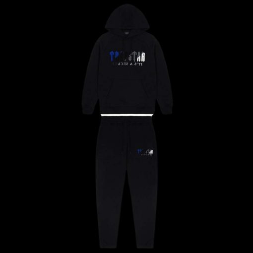 TRAPSTAR DECODED CHENILLE HOODED TRACKSUIT BLACK ICE EDITION 20