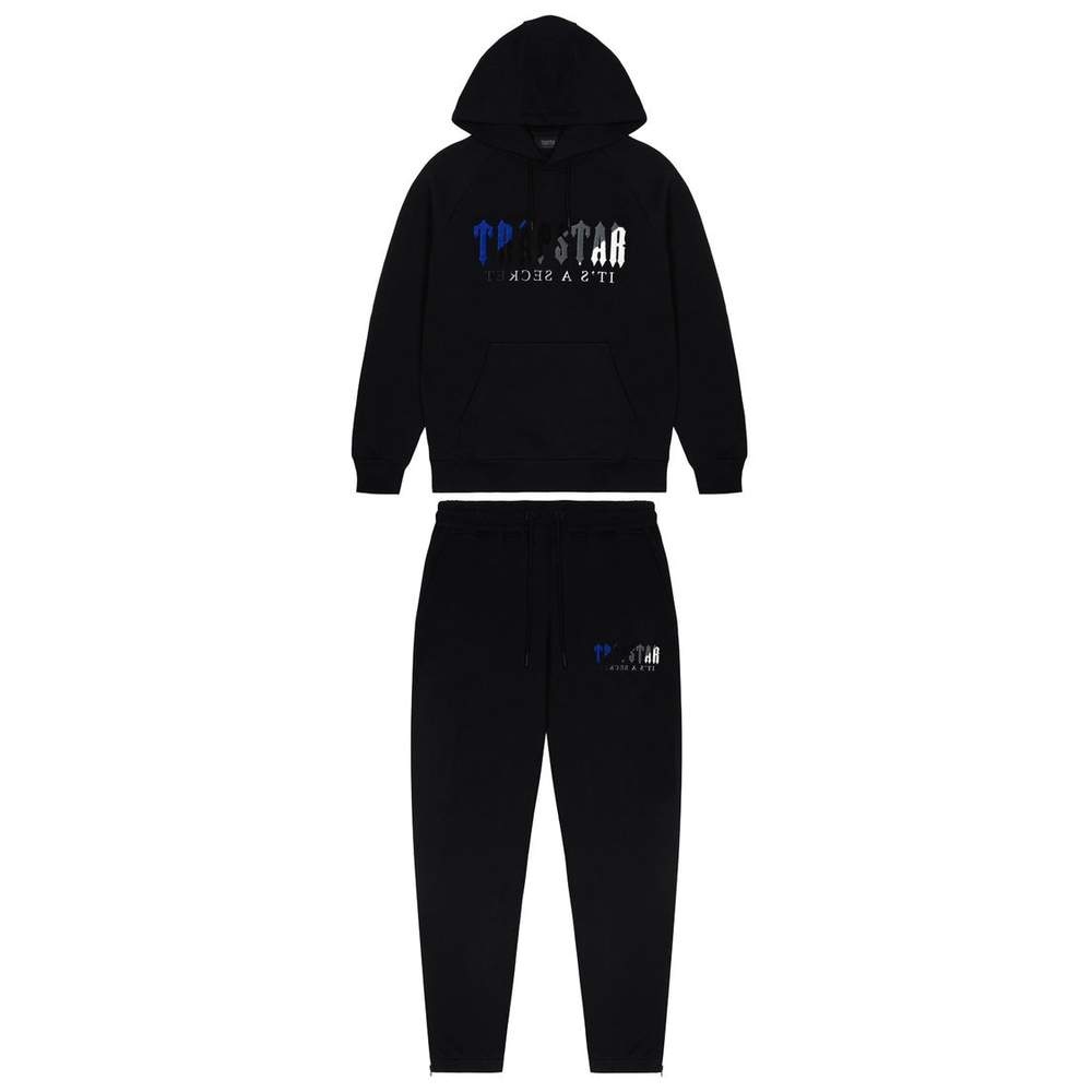 TRAPSTAR DECODED CHENILLE HOODED TRACKSUIT BLACK ICE EDITION 20