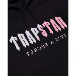 TRAPSTAR DECODED CHENILLE HOODED TRACKSUIT BLACK PINK