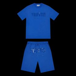 TRAPSTAR DECODED GEL SHORT SET DAZZLING BLUE