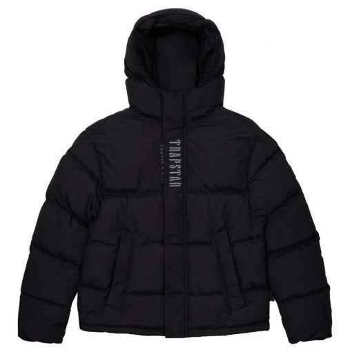 TRAPSTAR DECODED HOODED PUFFER JACKET 20 BLACK