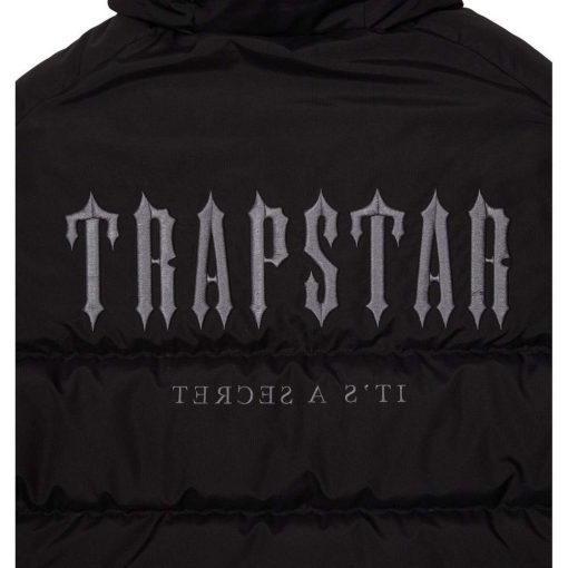 TRAPSTAR DECODED HOODED PUFFER JACKET 20 BLACK