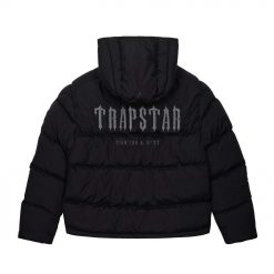 TRAPSTAR DECODED HOODED PUFFER JACKET 20 BLACK