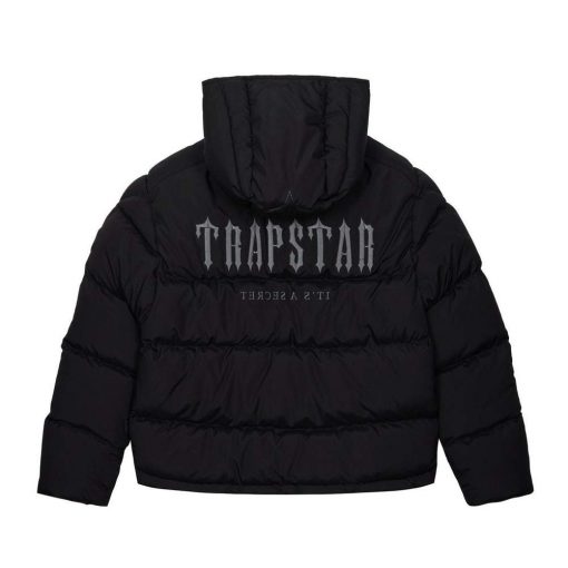 TRAPSTAR DECODED HOODED PUFFER JACKET 20 BLACK