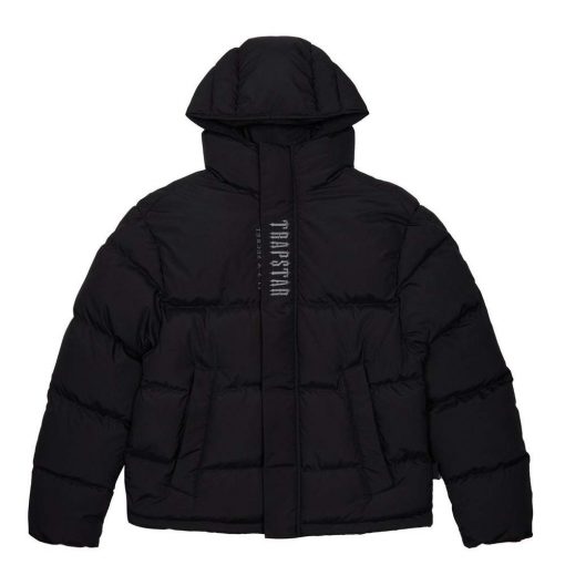 TRAPSTAR DECODED HOODED PUFFER JACKET 20 BLACK