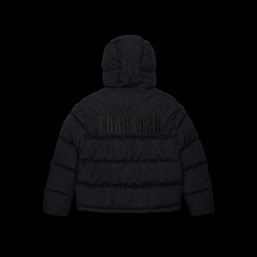 TRAPSTAR DECODED HOODED PUFFER JACKET 20 BLACKOUT EDITION