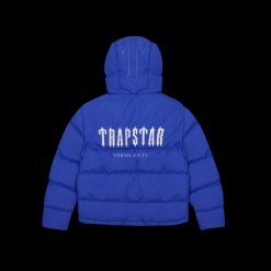 TRAPSTAR DECODED HOODED PUFFER JACKET 20 DAZZLING BLUE