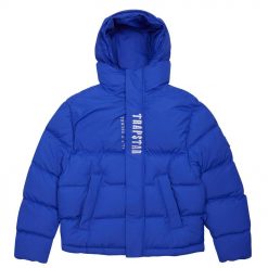 TRAPSTAR DECODED HOODED PUFFER JACKET 20 DAZZLING BLUE