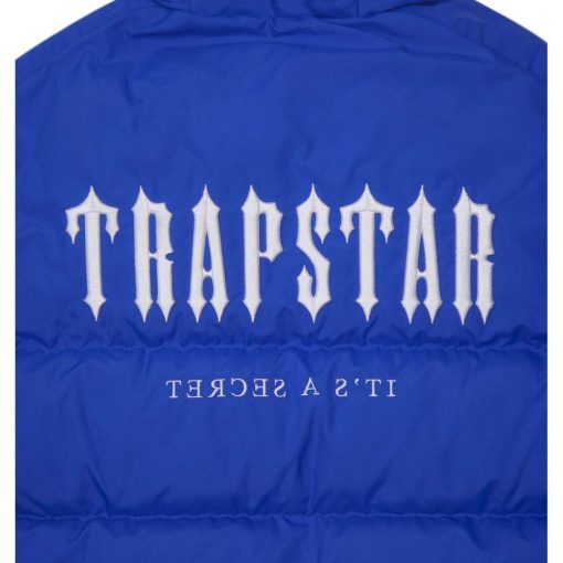 TRAPSTAR DECODED HOODED PUFFER JACKET 20 DAZZLING BLUE