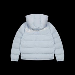 TRAPSTAR HYPERDRIVE DETACHABLE HOODED PUFFER JACKET ICE BLUE