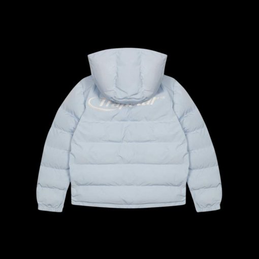 TRAPSTAR HYPERDRIVE DETACHABLE HOODED PUFFER JACKET ICE BLUE