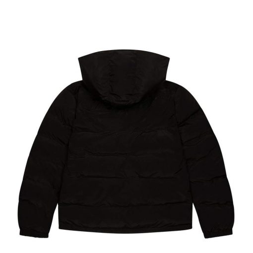 TRAPSTAR HYPERDRIVE DETACHABLE HOODED PUFFER JACKET TRIPLE BLACK