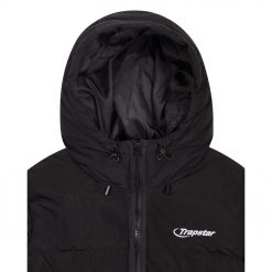 TRAPSTAR HYPERDRIVE HOODED PUFFER JACKET BLACK