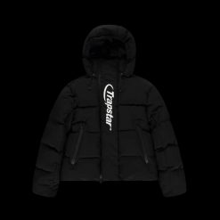 TRAPSTAR HYPERDRIVE TECHNICAL PUFFER JACKET BLACK WHITE