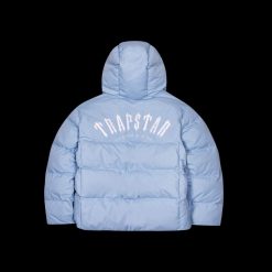 TRAPSTAR IRONGATE ARCH HOODED PUFFER JACKET LIGHT BLUE