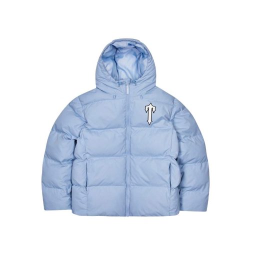 TRAPSTAR IRONGATE ARCH HOODED PUFFER JACKET LIGHT BLUE