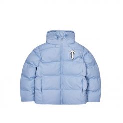 TRAPSTAR IRONGATE ARCH HOODED PUFFER JACKET LIGHT BLUE