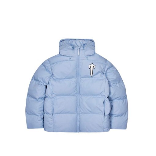 TRAPSTAR IRONGATE ARCH HOODED PUFFER JACKET LIGHT BLUE