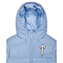 TRAPSTAR IRONGATE ARCH HOODED PUFFER JACKET LIGHT BLUE