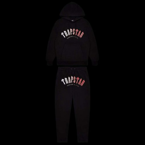 TRAPSTAR IRONGATE ARCH ITS A SECRET HOODED GEL TRACKSUIT BLACK