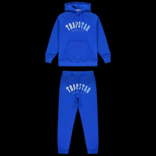 TRAPSTAR IRONGATE ARCH ITS A SECRET HOODED GEL TRACKSUIT BLUE