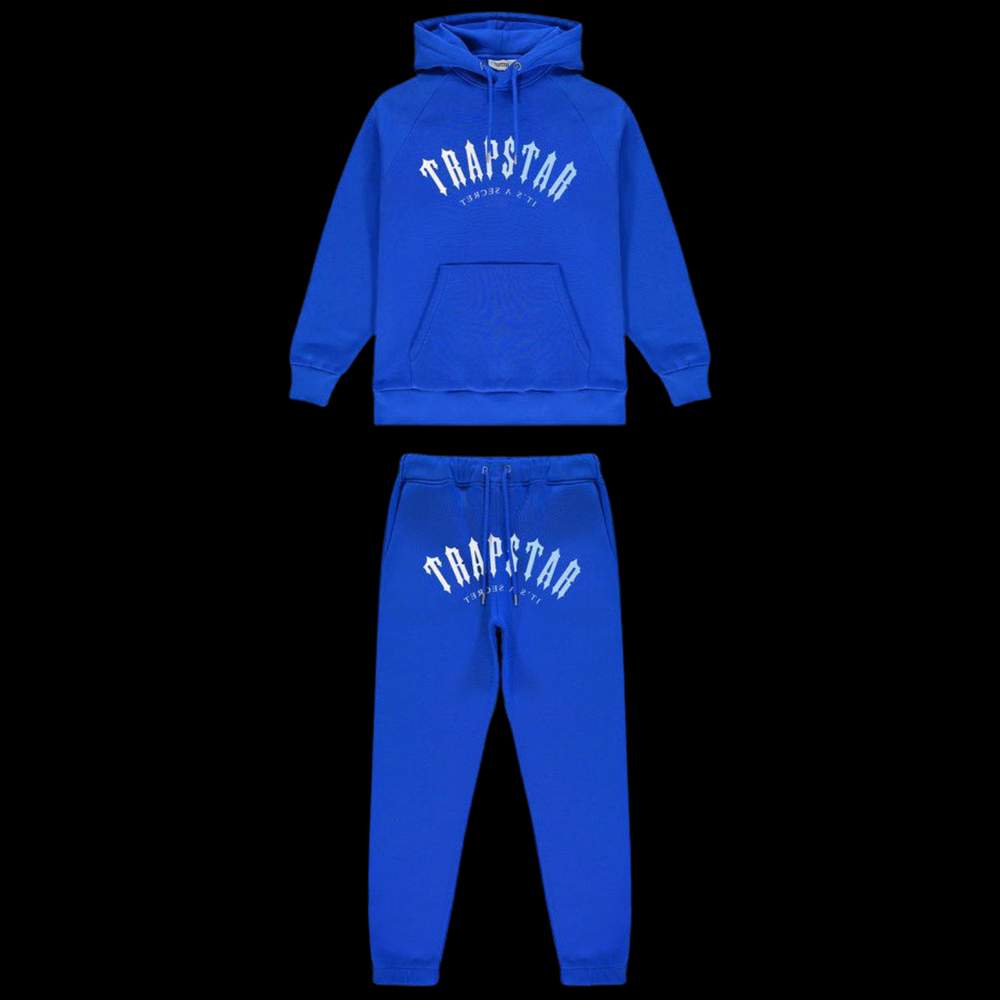 TRAPSTAR IRONGATE ARCH ITS A SECRET HOODED GEL TRACKSUIT BLUE