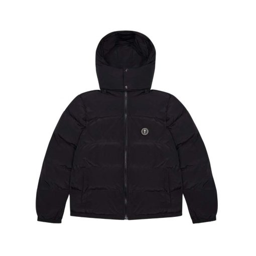 TRAPSTAR IRONGATE DETACHABLE HOODED PUFFER JACKET BLACK