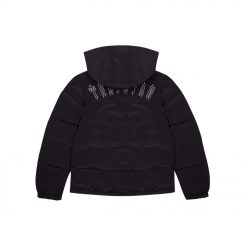 TRAPSTAR IRONGATE DETACHABLE HOODED PUFFER JACKET BLACK