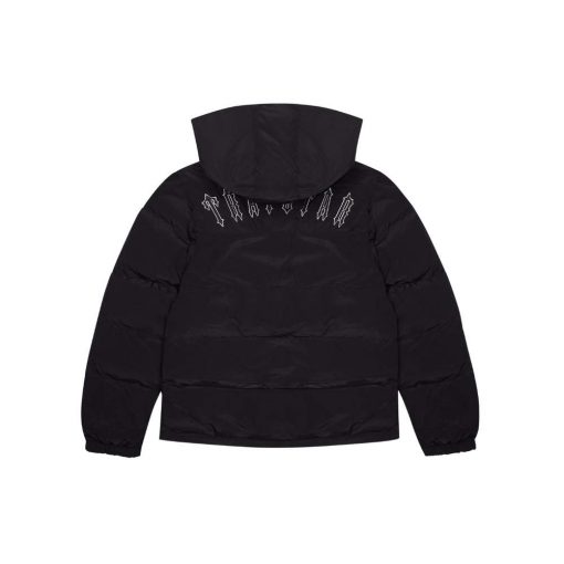 TRAPSTAR IRONGATE DETACHABLE HOODED PUFFER JACKET BLACK