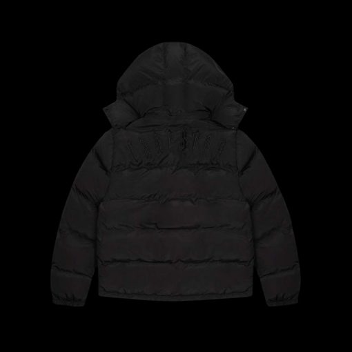 TRAPSTAR IRONGATE DETACHABLE HOODED PUFFER JACKET BLACKOUT EDITION