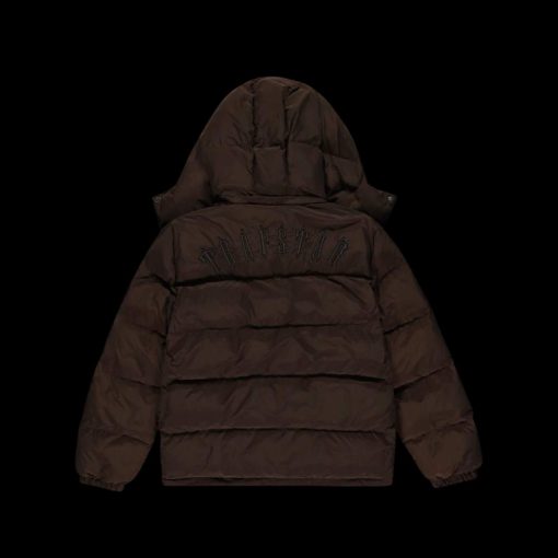 TRAPSTAR IRONGATE DETACHABLE HOODED PUFFER JACKET BROWN