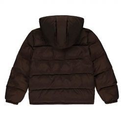 TRAPSTAR IRONGATE DETACHABLE HOODED PUFFER JACKET BROWN