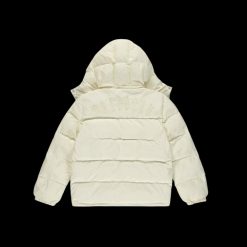 TRAPSTAR IRONGATE DETACHABLE HOODED PUFFER JACKET CREAM