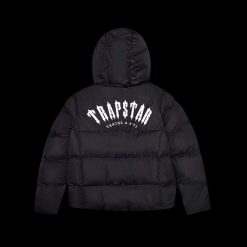 TRAPSTAR IRONGATE HOODED PUFFER JACKET BLACK