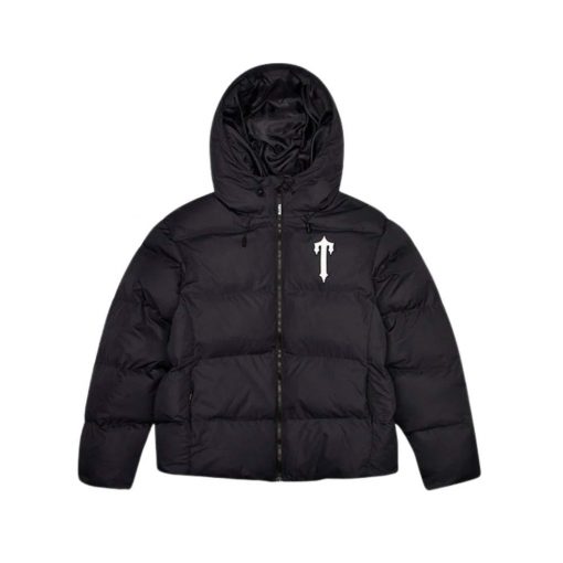 TRAPSTAR IRONGATE HOODED PUFFER JACKET BLACK