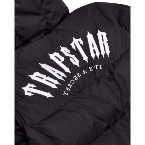 TRAPSTAR IRONGATE HOODED PUFFER JACKET BLACK