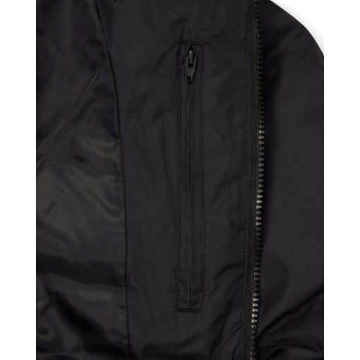 TRAPSTAR IRONGATE HOODED PUFFER JACKET BLACK