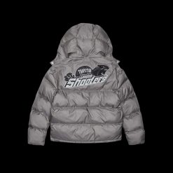 TRAPSTAR SHOOTERS HOODED PUFFER JACKET GREY