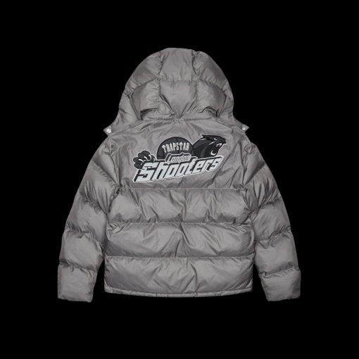 TRAPSTAR SHOOTERS HOODED PUFFER JACKET GREY