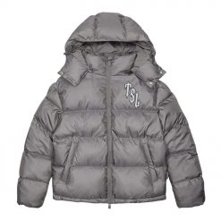 TRAPSTAR SHOOTERS HOODED PUFFER JACKET GREY