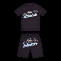 TRAPSTAR SHOOTERS SHORT SET BLACK BLUE