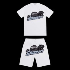 TRAPSTAR SHOOTERS SHORT SET WHITE BLUE